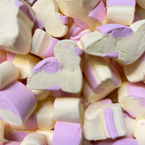 Yellow & Pink Marshmallow Chicks - Candy Delivered
